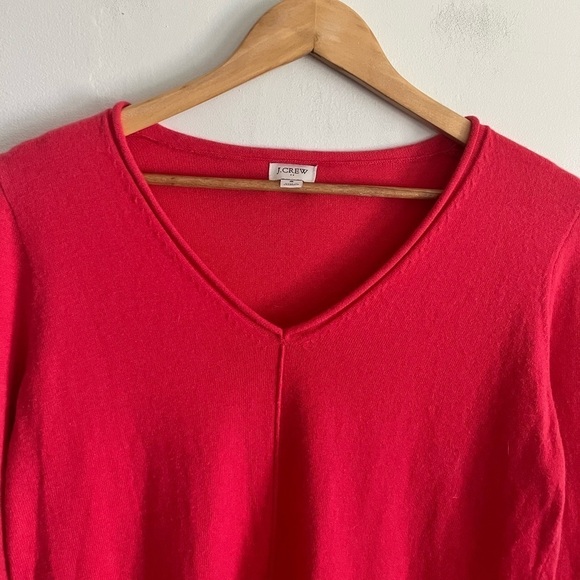J.Crew Wool Cotton Blend V Neck Sweater - Picture 4 of 6